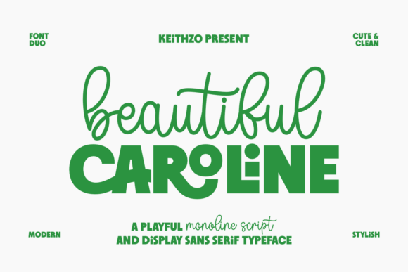 Beautiful Caroline: A Font Duo for Modern Designers