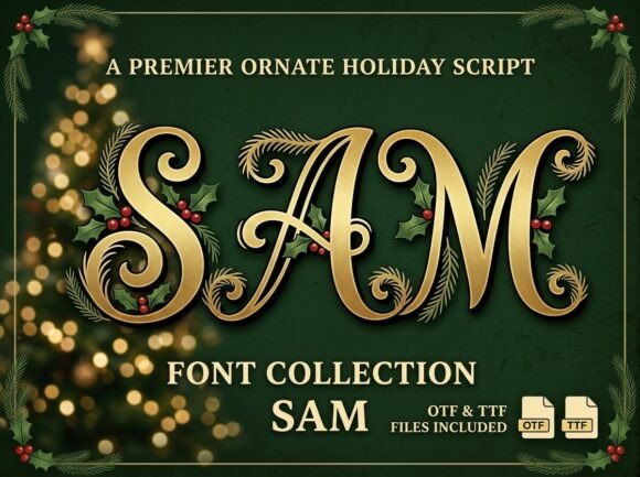 Sam: A Decorative Script for Festive Design Projects