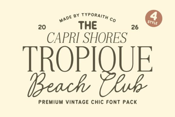 Tropique Beach Club: Vintage Coastal Elegance for Modern Design